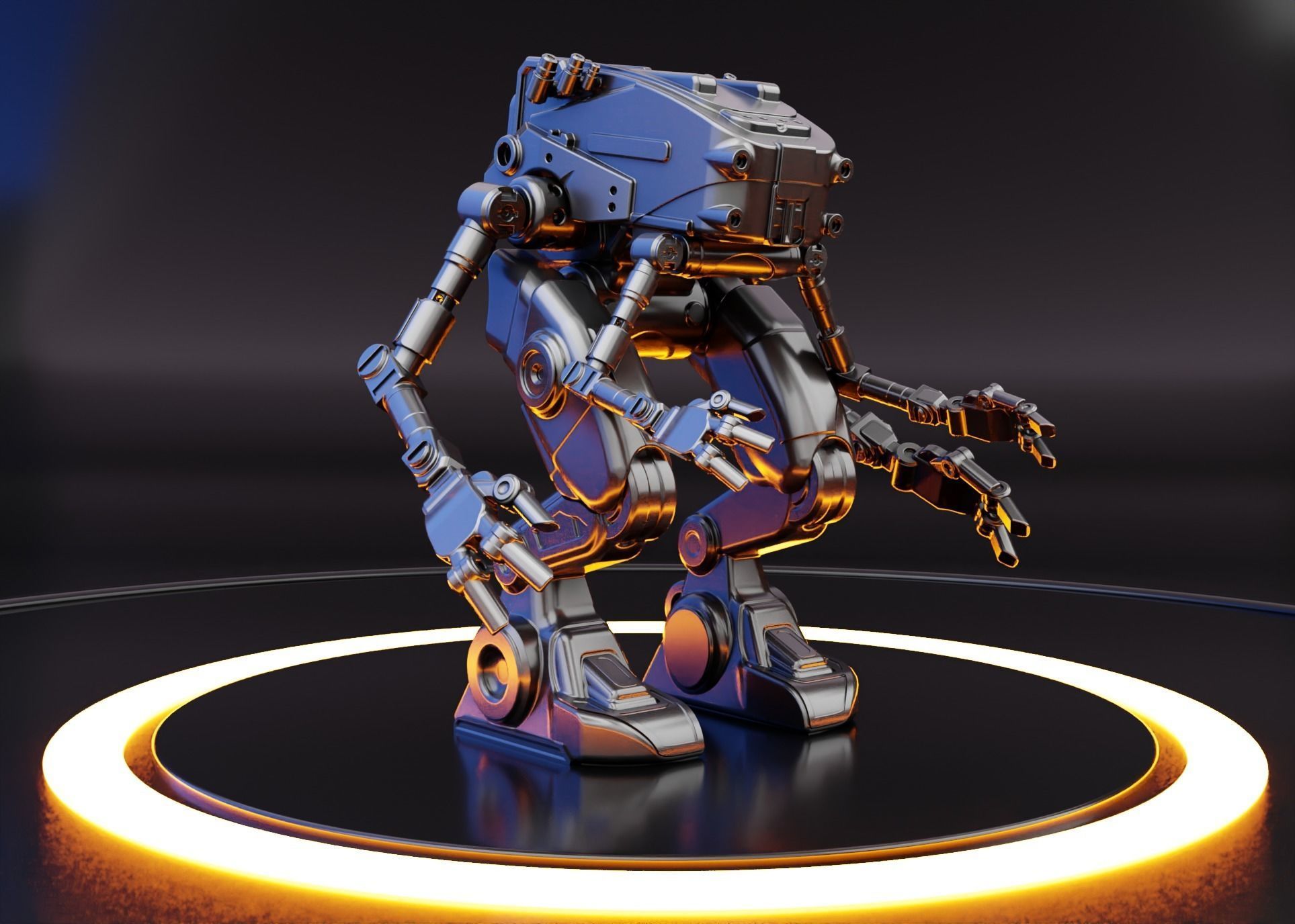 Robot Tank  3D print model_3