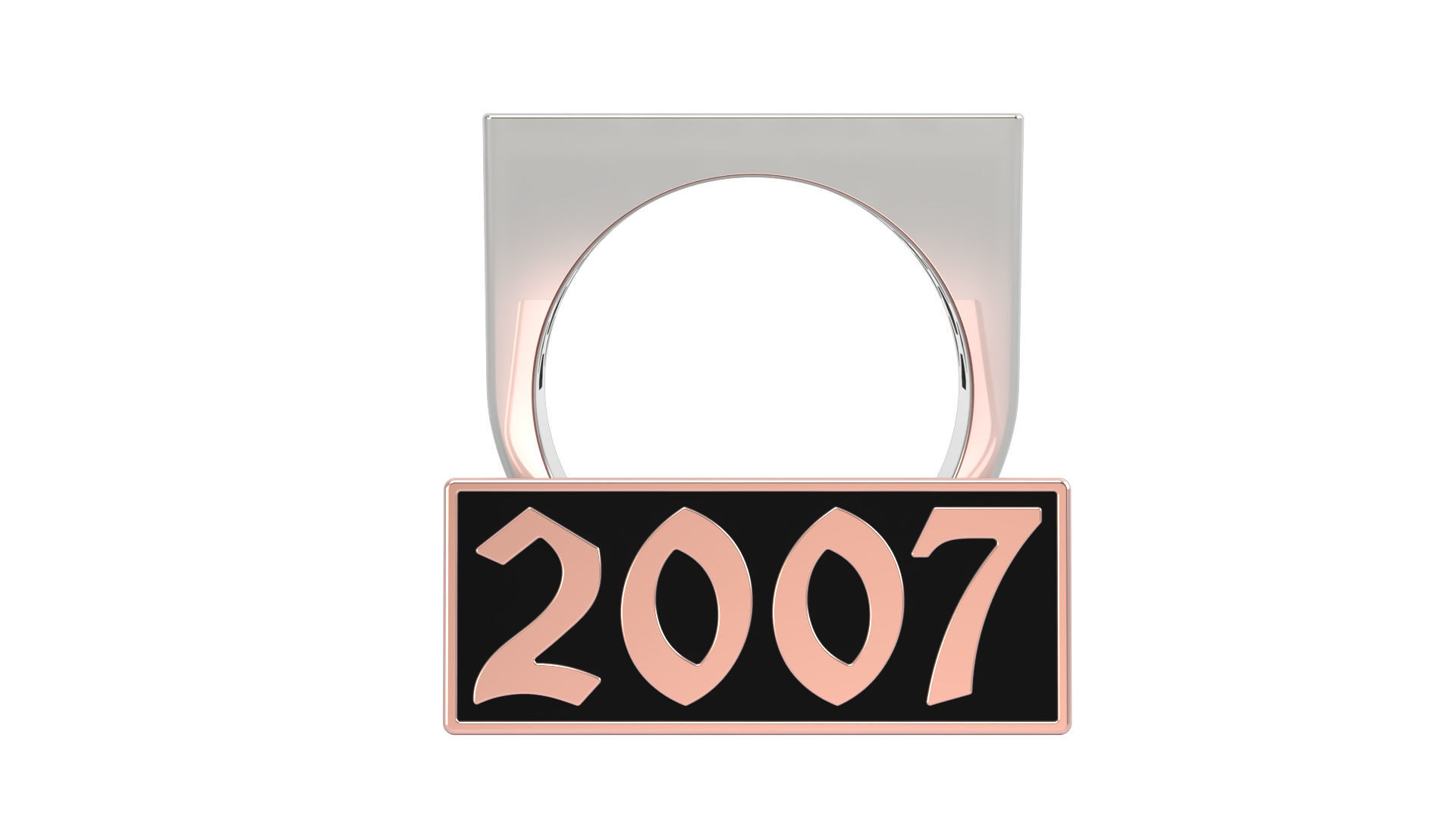 2007 Ring Set with and without gallery Size 5 - 9 US 3D print model_5