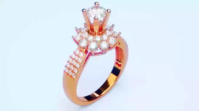 Engagement Ring 44 3D print model