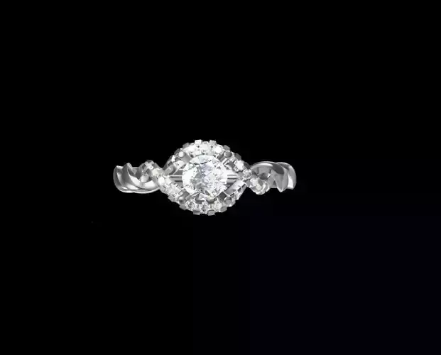interwined round diamond ring 