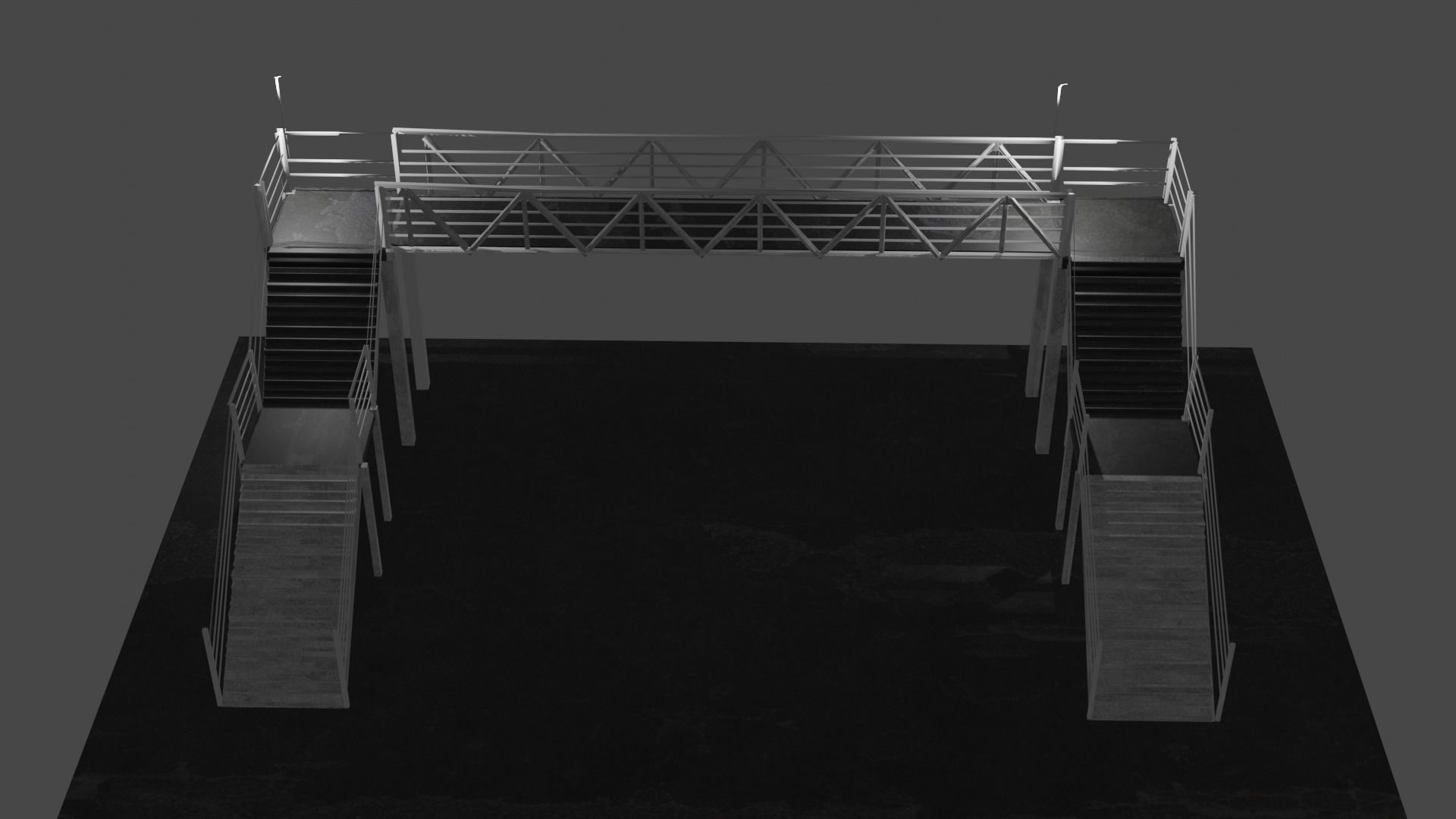 3D model Bridge - low poly model VR / AR / low-poly | CGTrader
