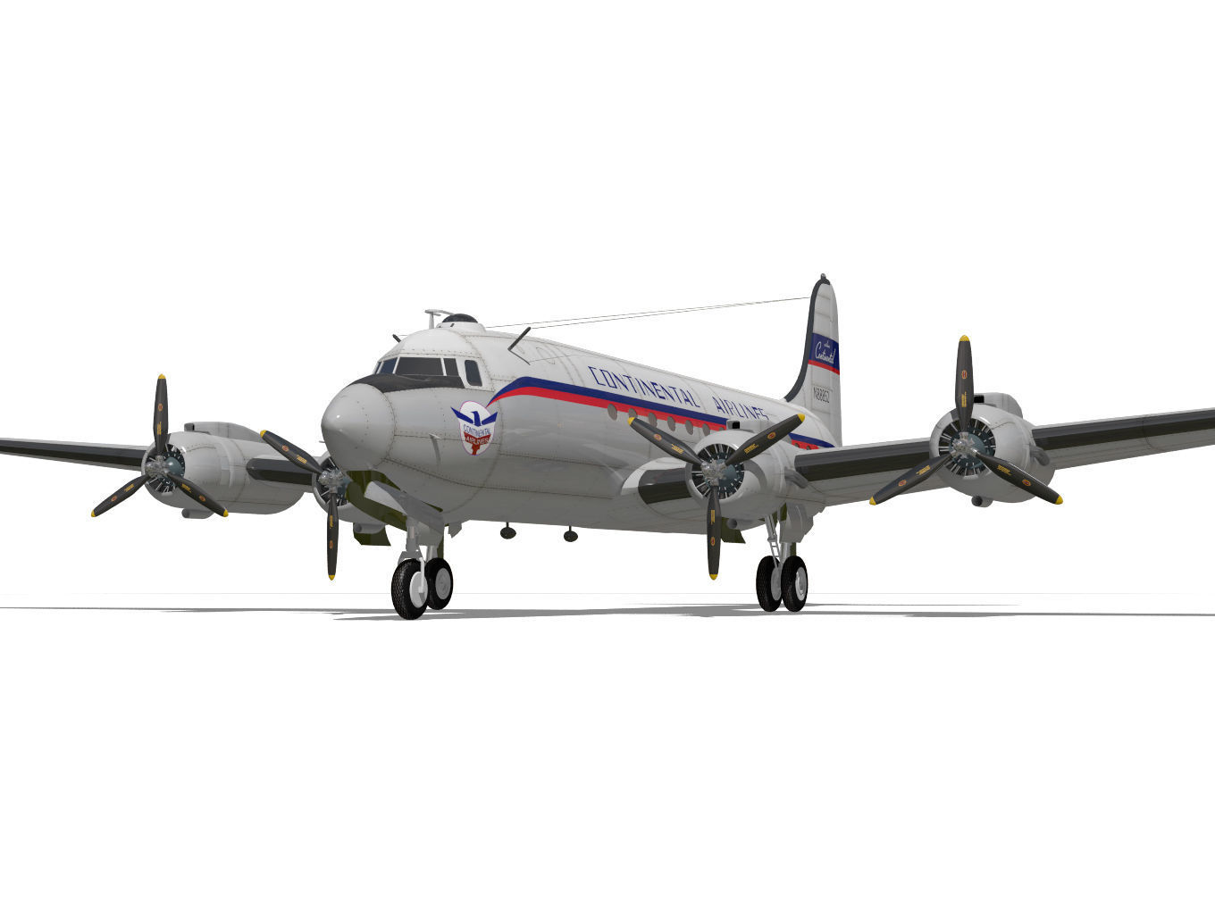 Douglas DC-4 3D model_6