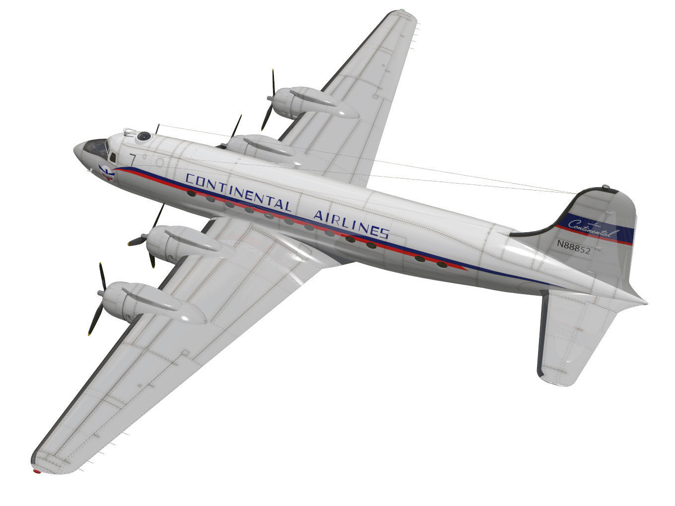 Douglas DC-4 3D model_1
