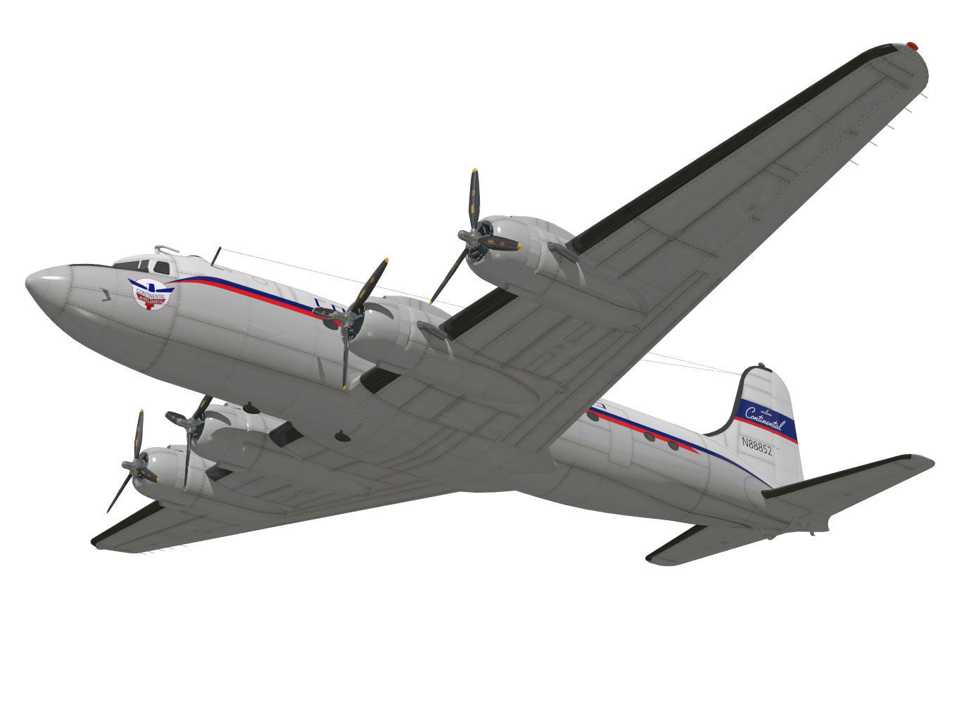 Douglas DC-4 3D model_3