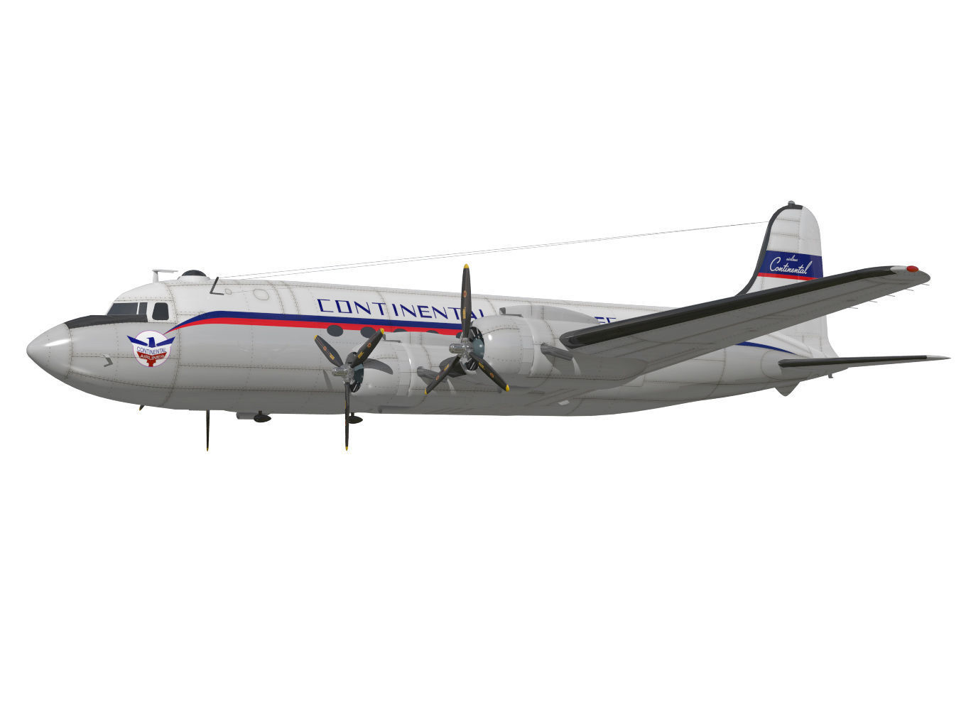 Douglas DC-4 3D model_2
