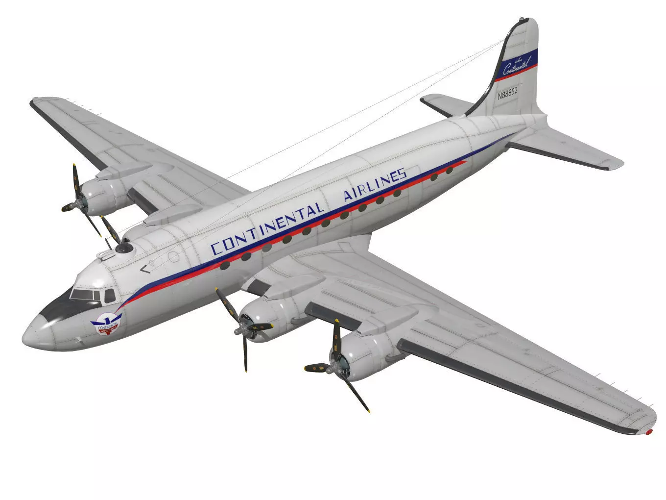 Douglas DC-4 3D model_0