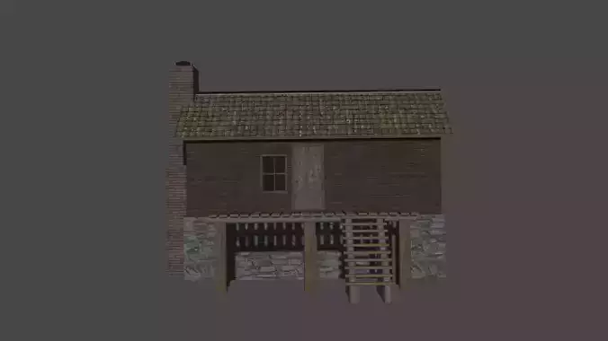 Wooden Cabin with interior