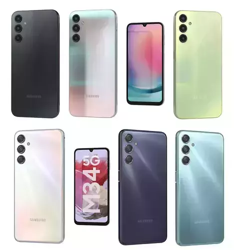 Samsung Galaxy A24 4G And M34 5G 3D model