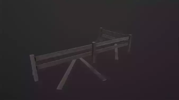 Fence wooden  3D Model