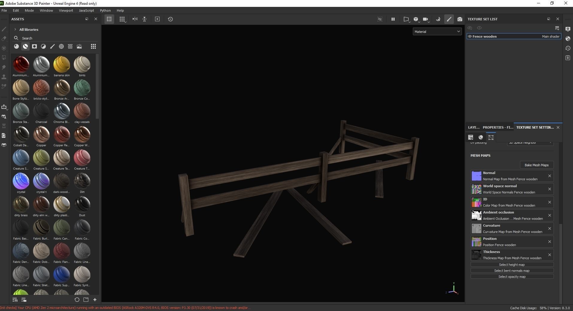 Fence wooden 3D Model Low-poly 3D model_7