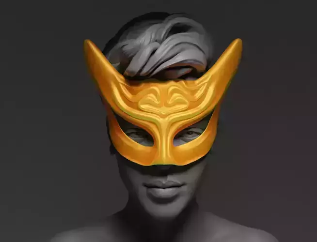 Masquerade Prom Party Face Mask 3D print model