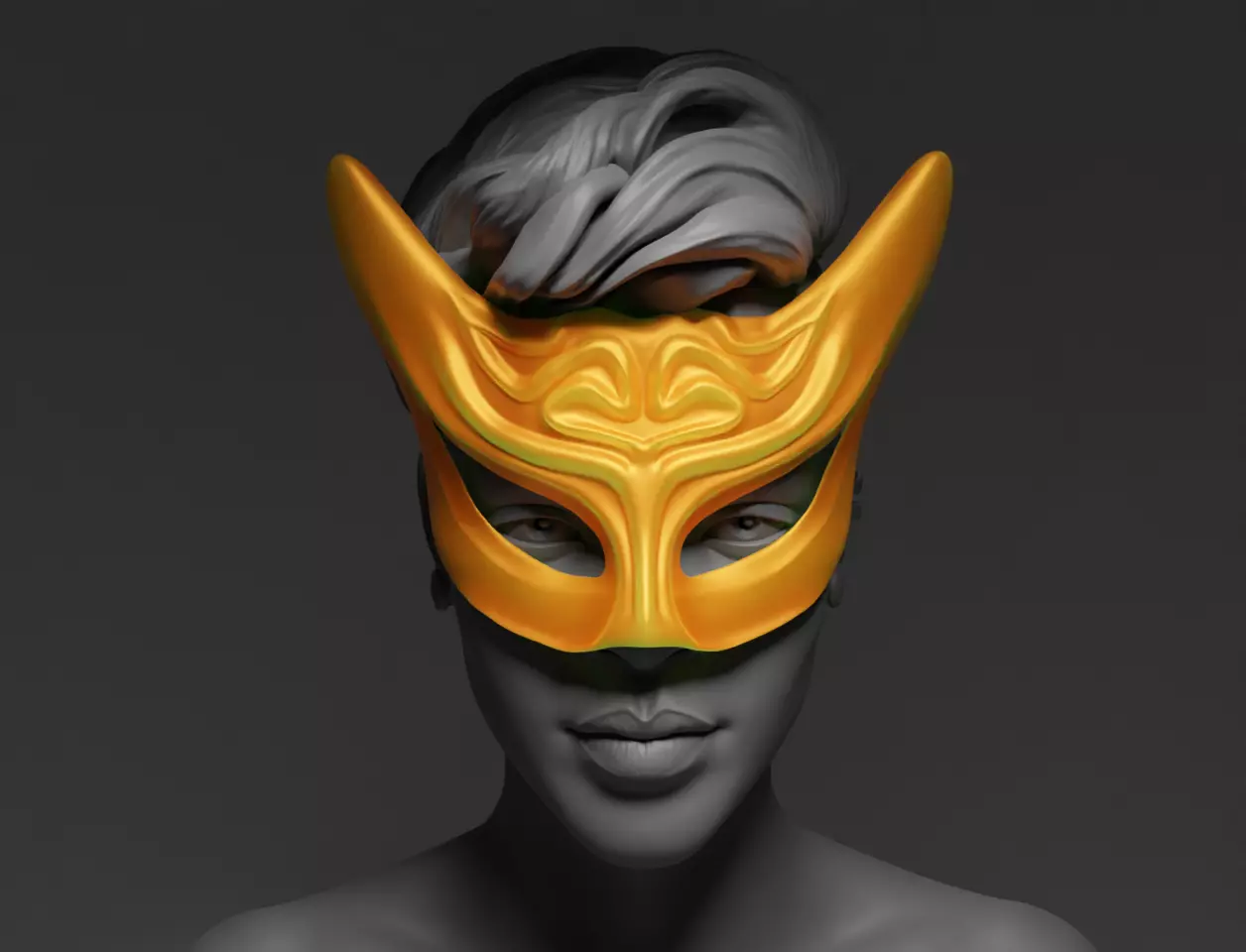 Masquerade Prom Party Face Mask 3D print model