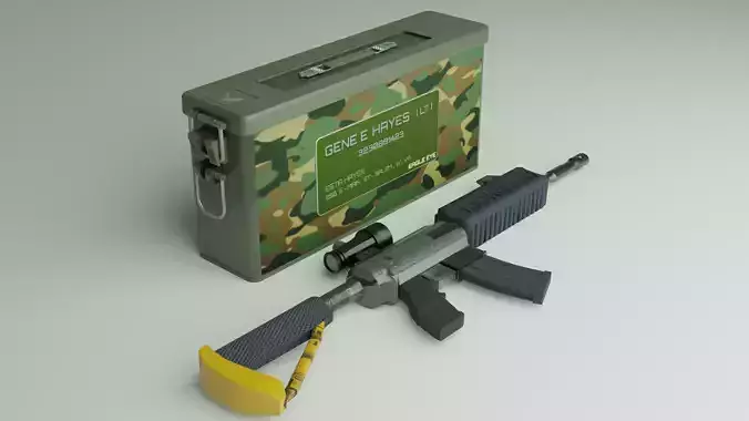 AMMO BOX Low-poly 3D model