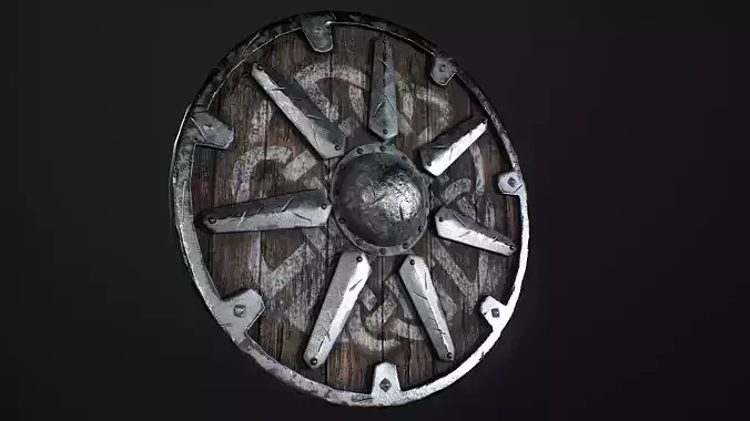 Medieval nordic wood shield