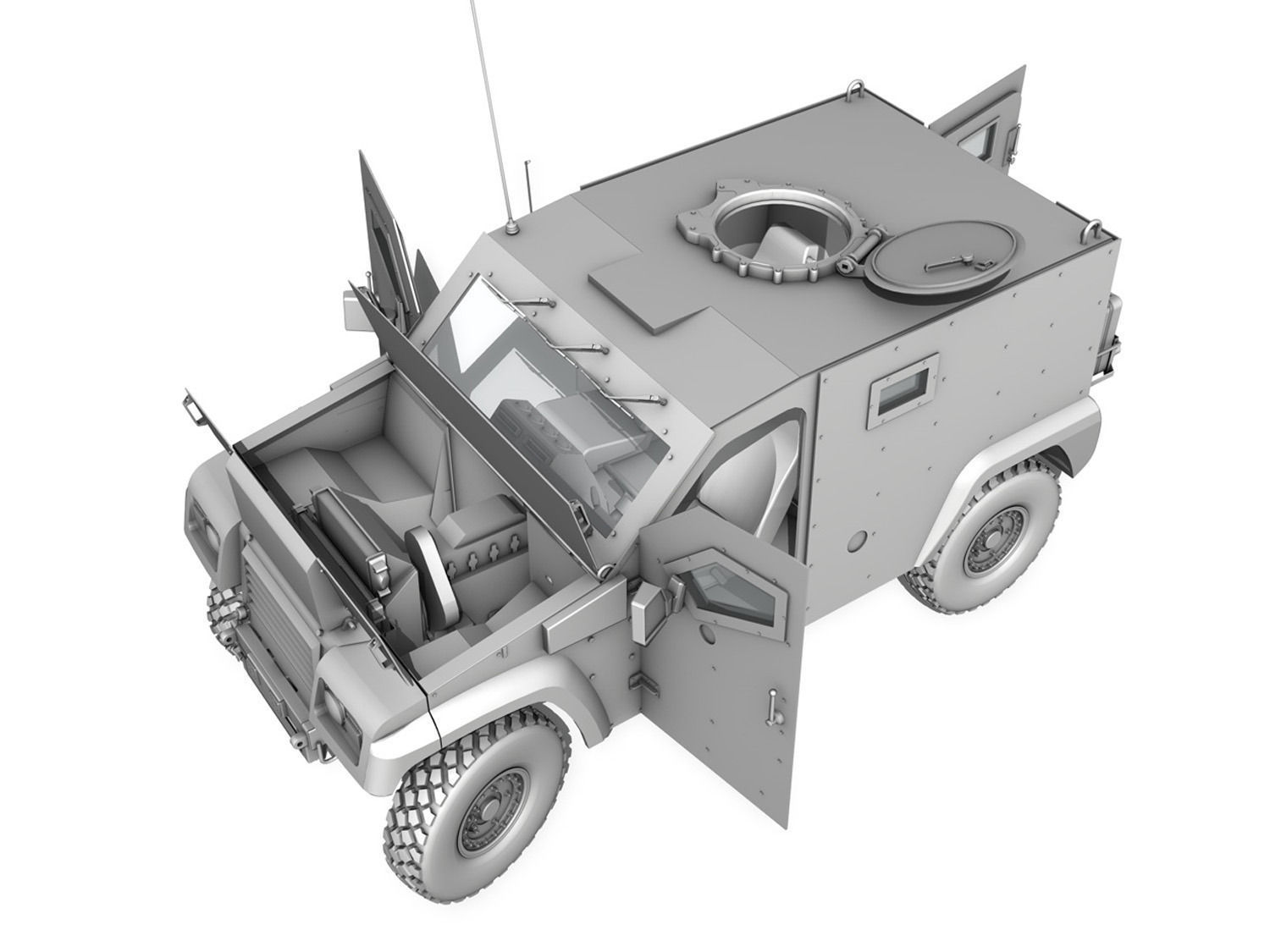 Auverland Panhard PVP - Army 3D model_7