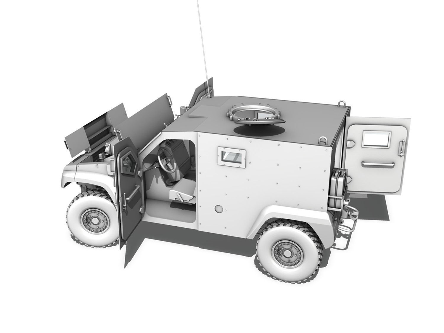 Auverland Panhard PVP - Army 3D model_8