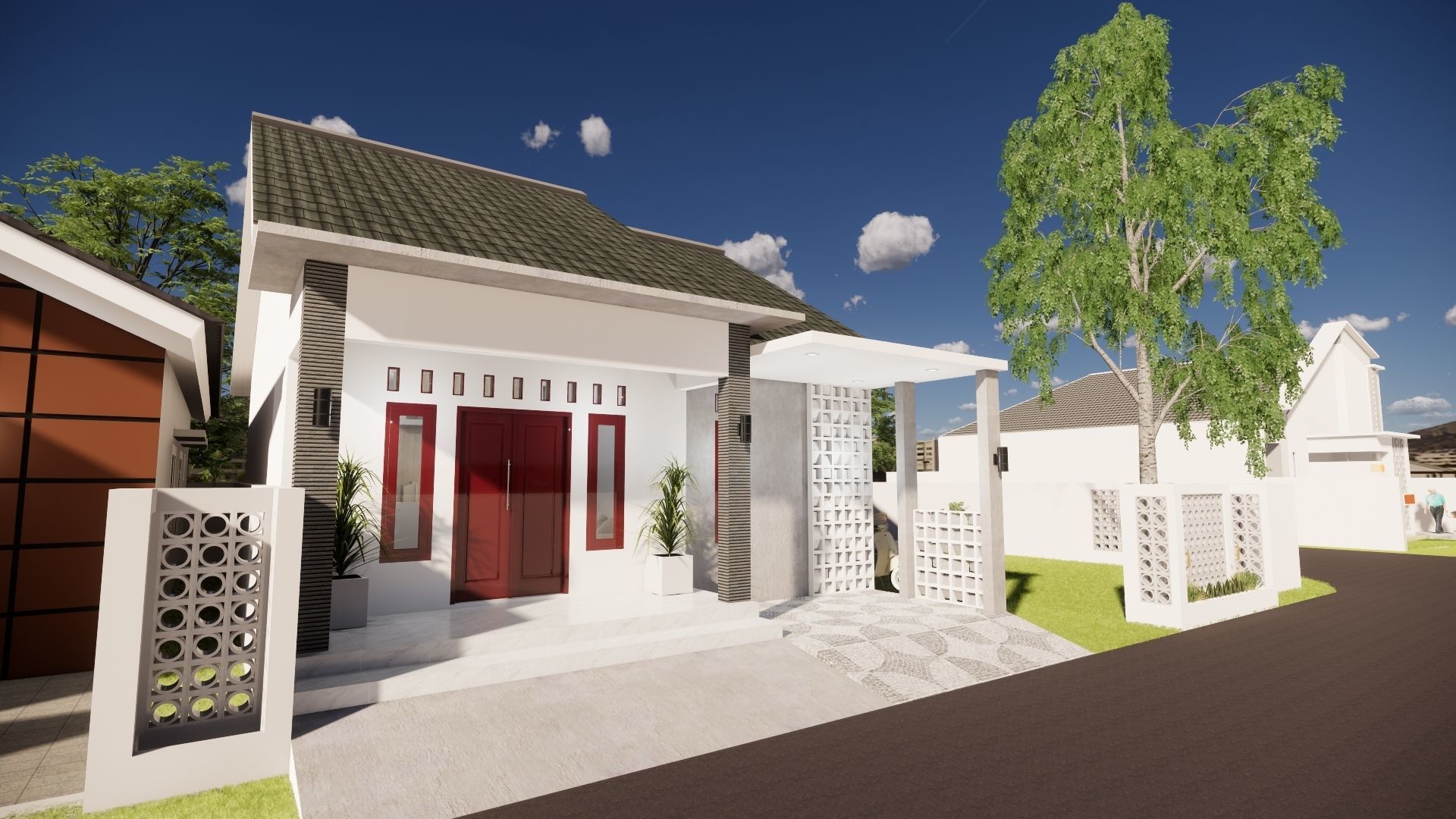 3d Model 1 Floor Minimalist Modern House Design Full Interior Vr Ar