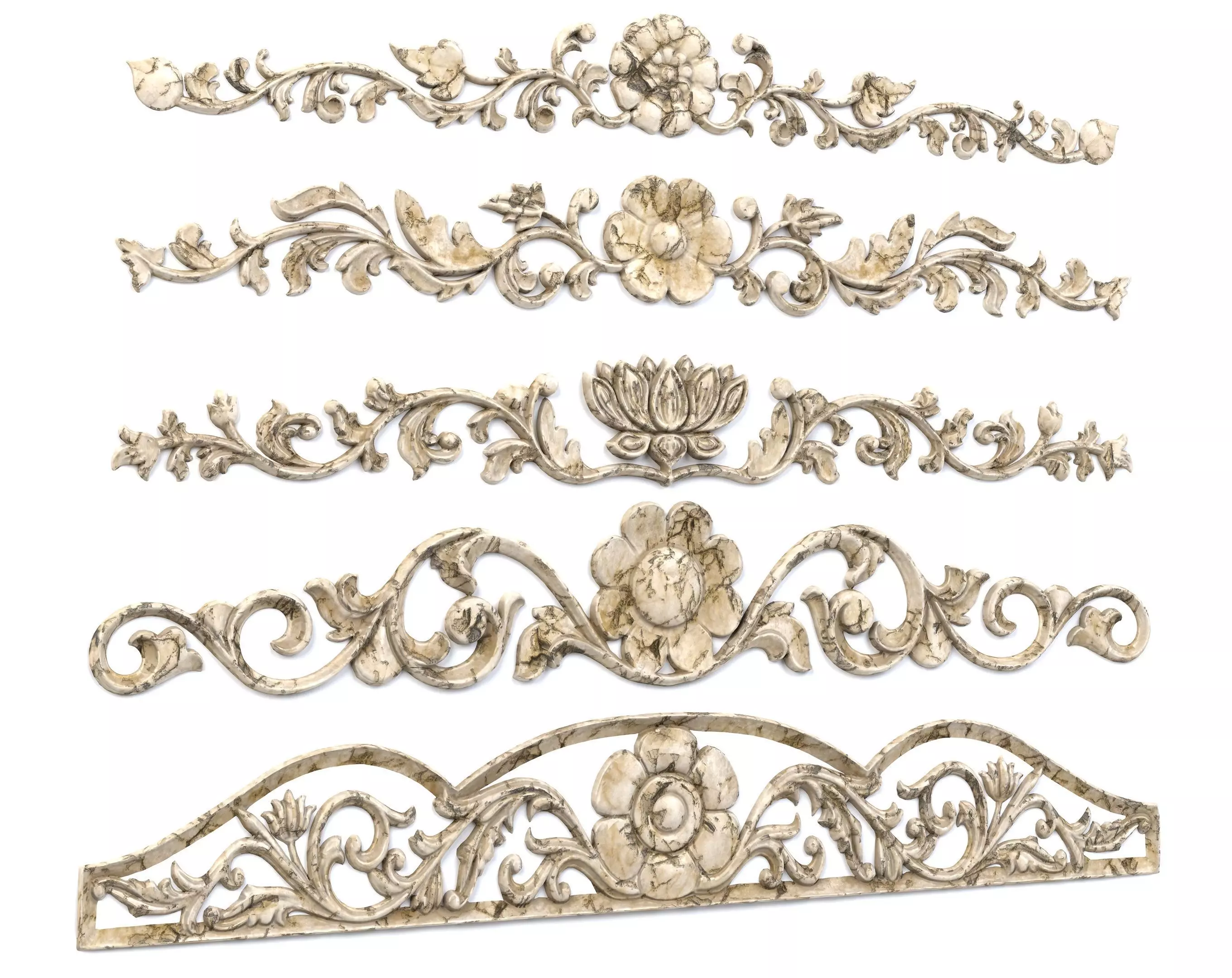 5 Low-Poly Ornament Vol 07-2 Low-poly 3D model_0