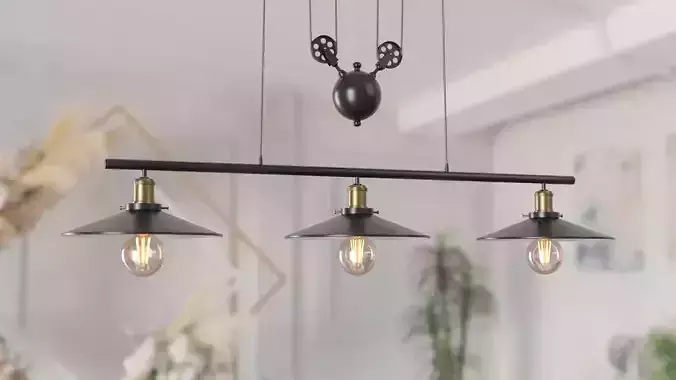 Ceiling Industrial Lamp 3D model