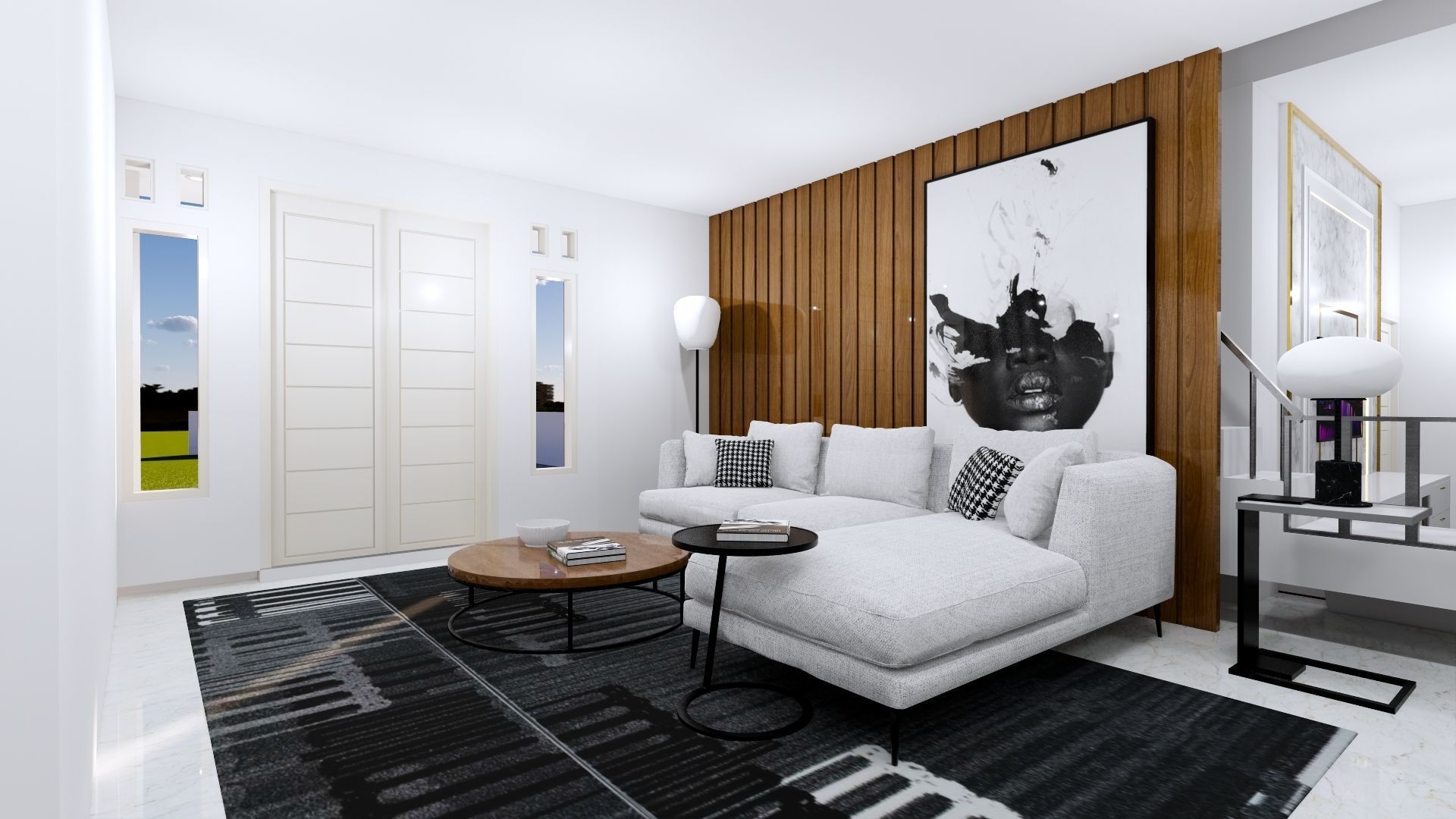 2 Floor House Design Full Interior 3D model | CGTrader
