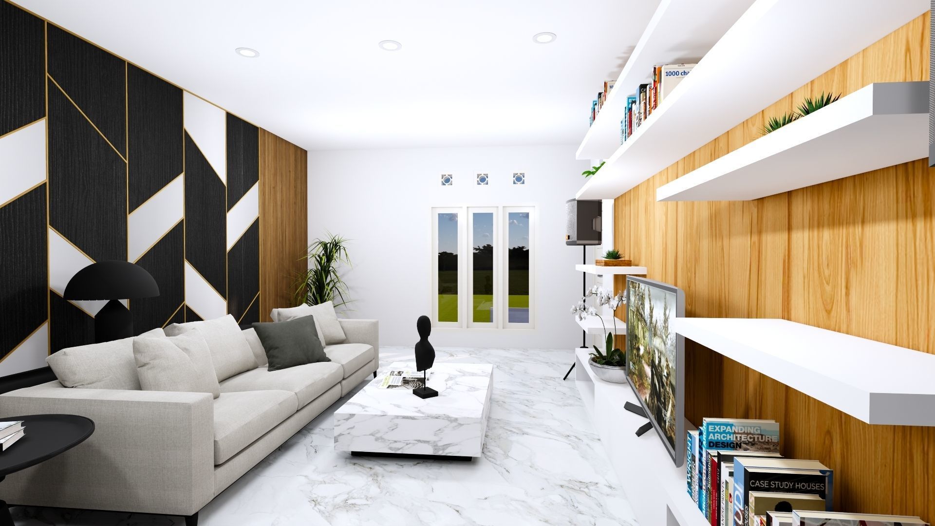 2 Floor House Design Full Interior 3D model | CGTrader