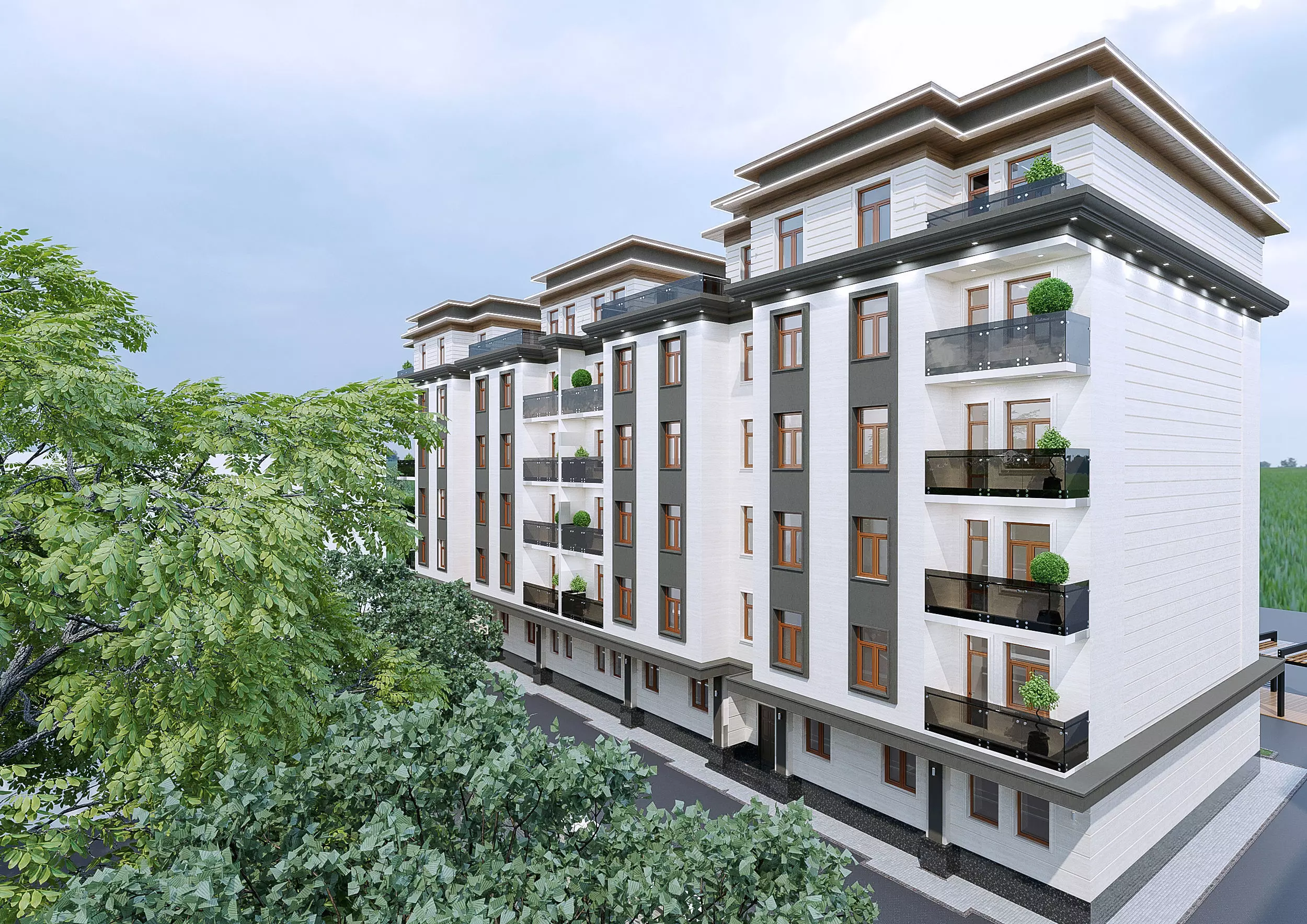 Classic building exterior 3D model_0