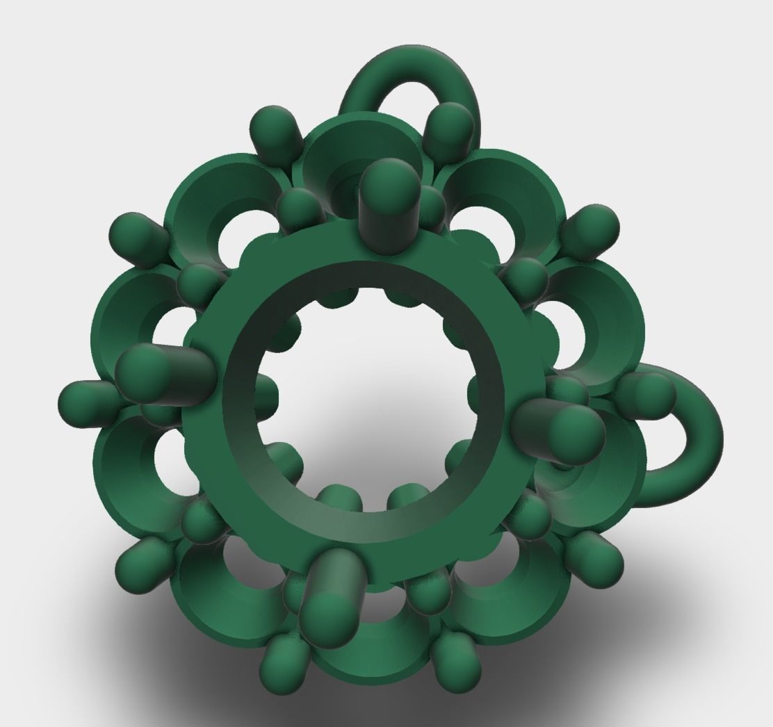 Multiple diamond pendant 3D design 3D print model_1