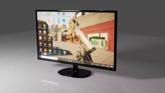 Monitor Free low-poly 3D model