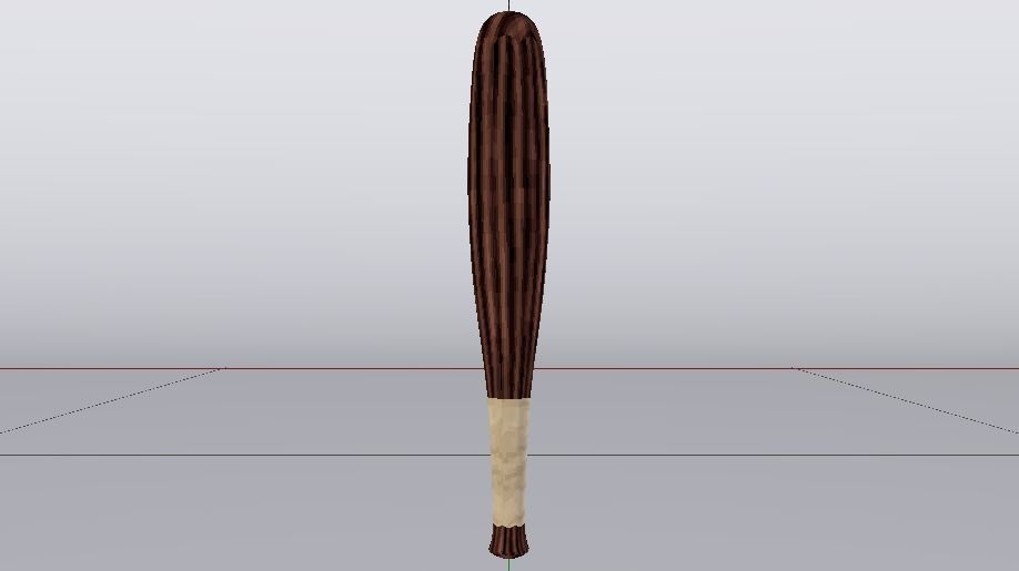 Quidditch Bat Low-poly 3D model_5