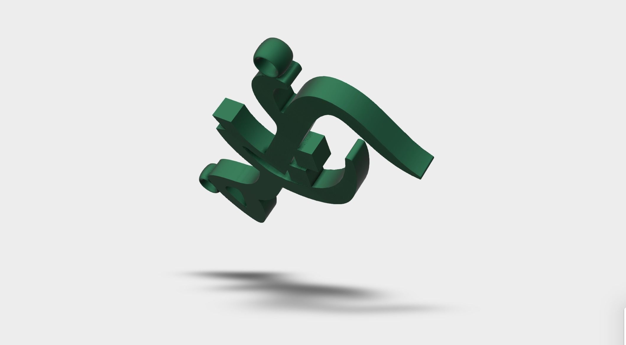 Maryam Arbaic name plate pendant 3D print model_2