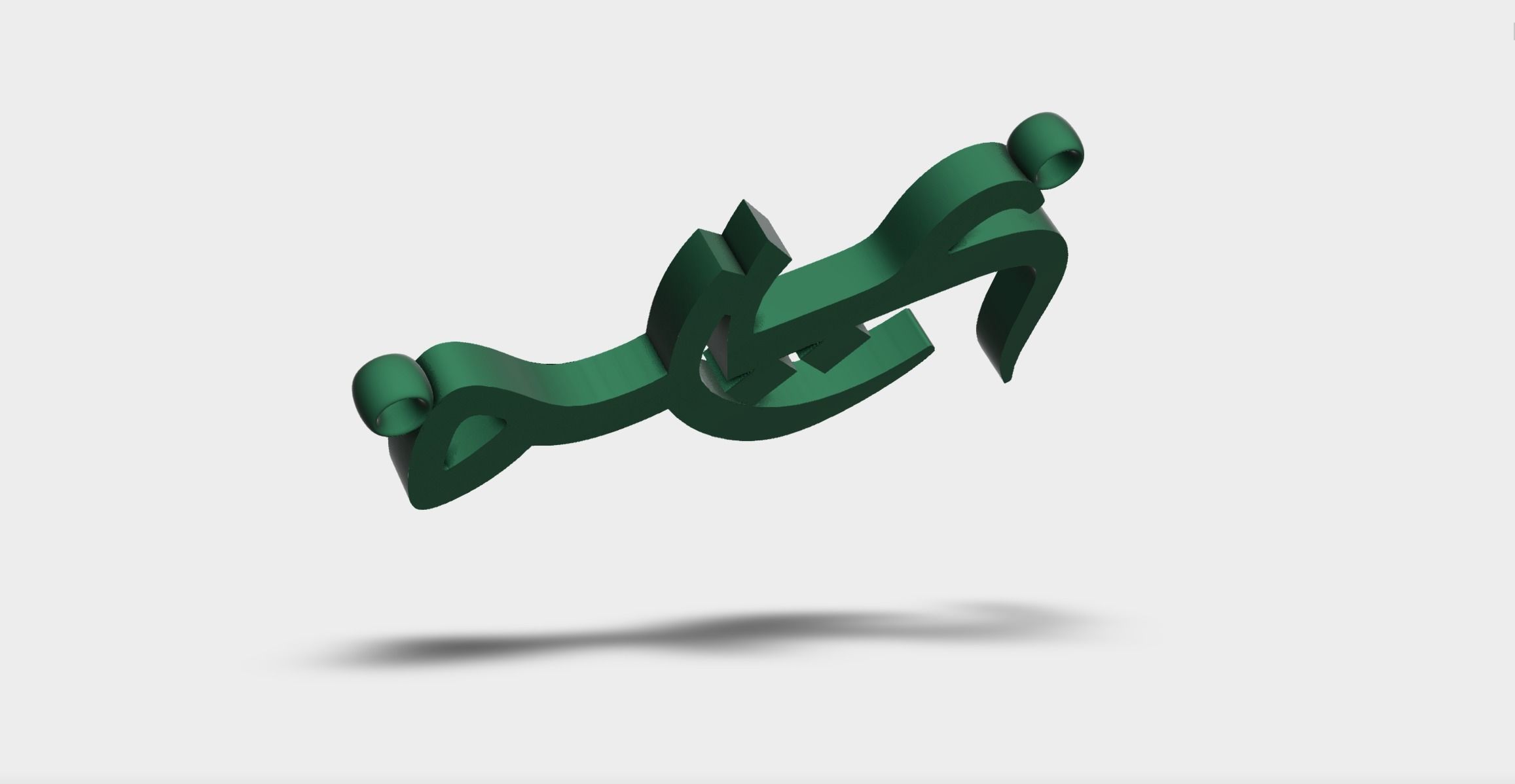 Maryam Arbaic name plate pendant 3D print model_1