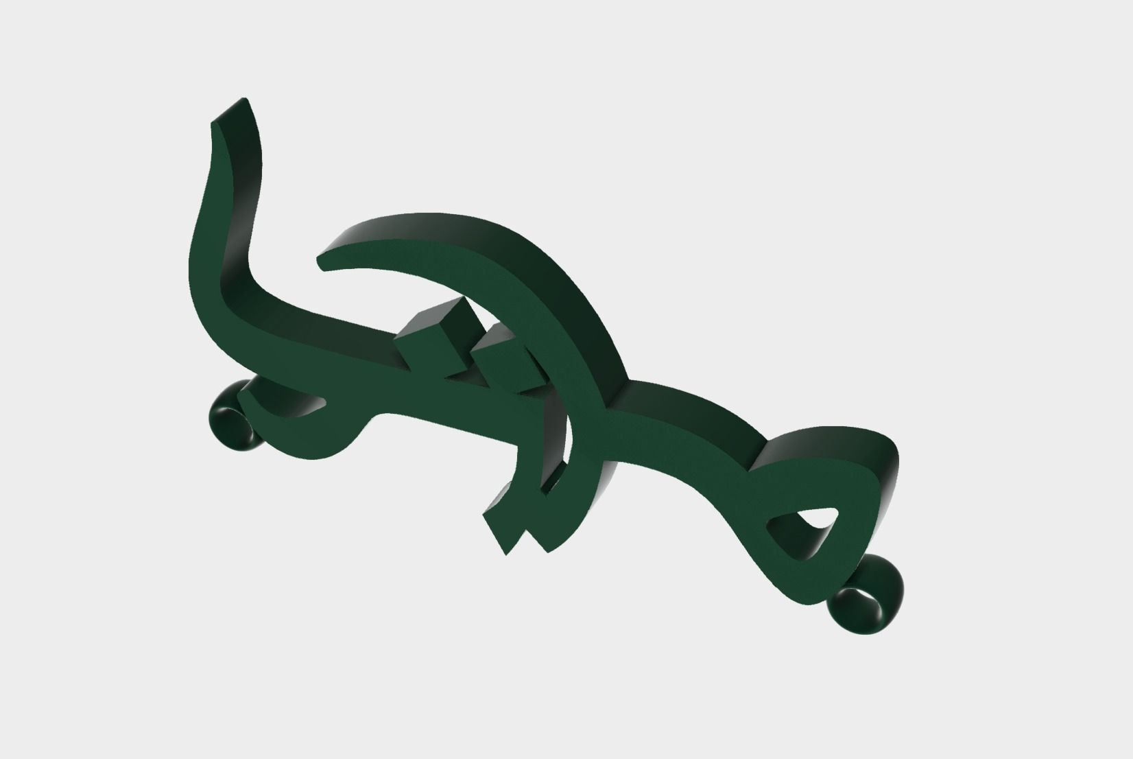 Maryam Arbaic name plate pendant 3D print model_5