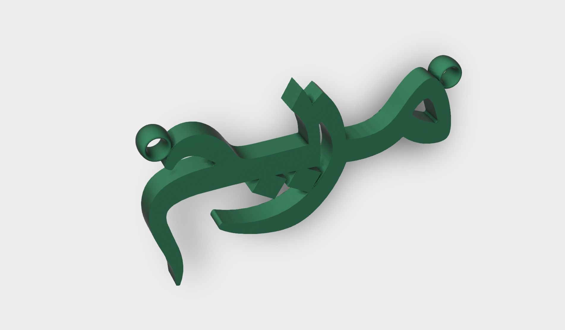 Maryam Arbaic name plate pendant 3D print model_4