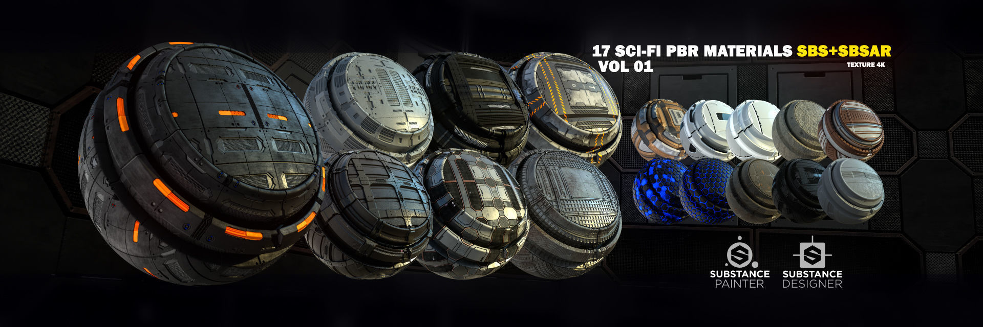 17 Sci-Fi PBR materials 3D model_37