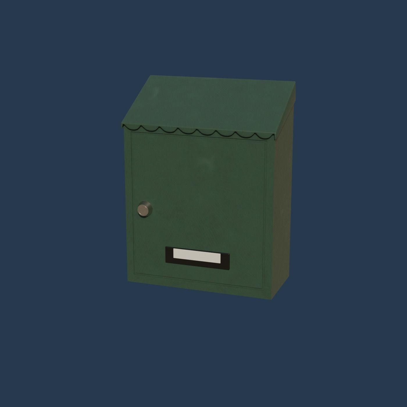 Postbox Low-poly 3D model_6
