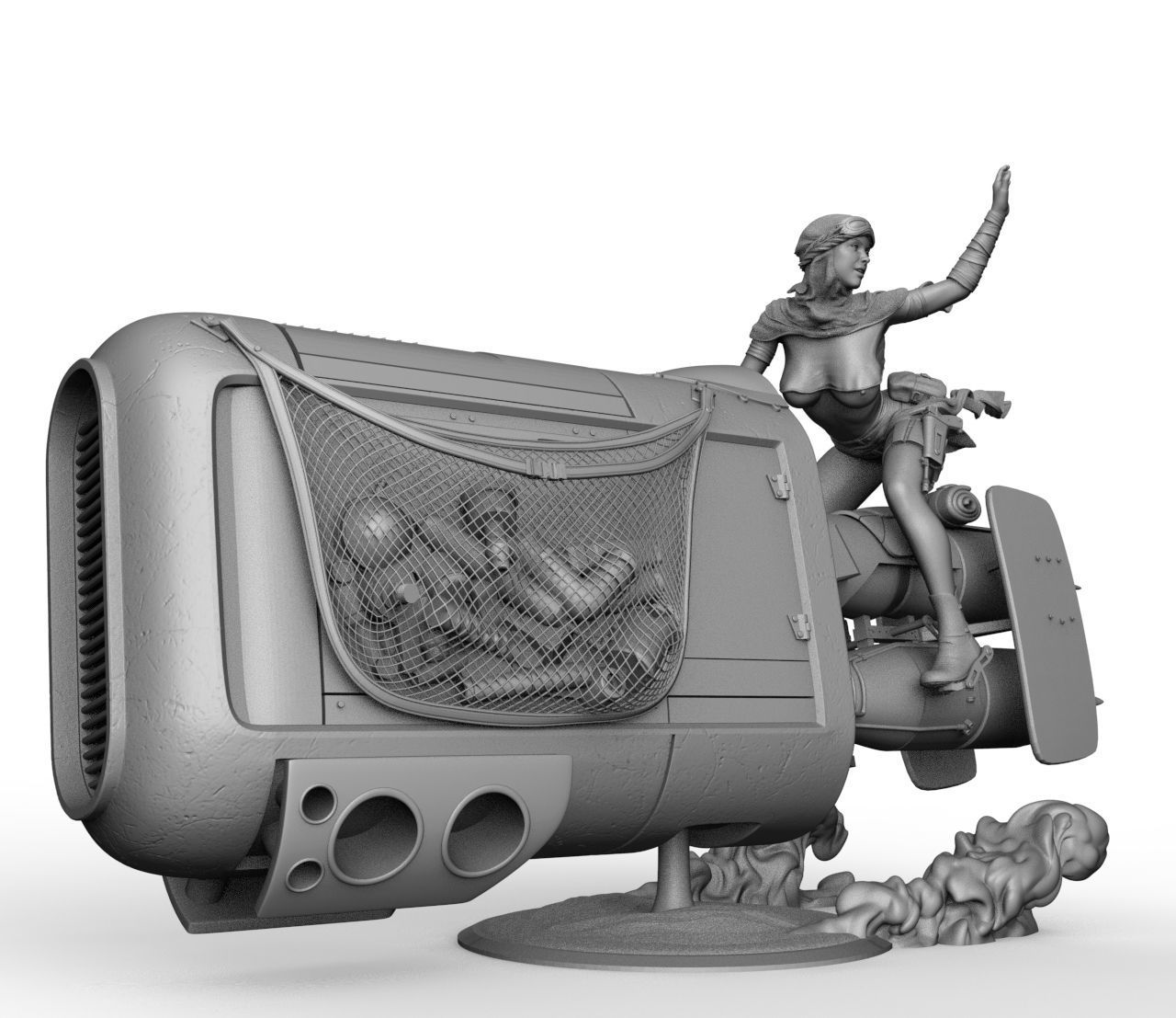 Jakku biker pin-up style 3D print model_5