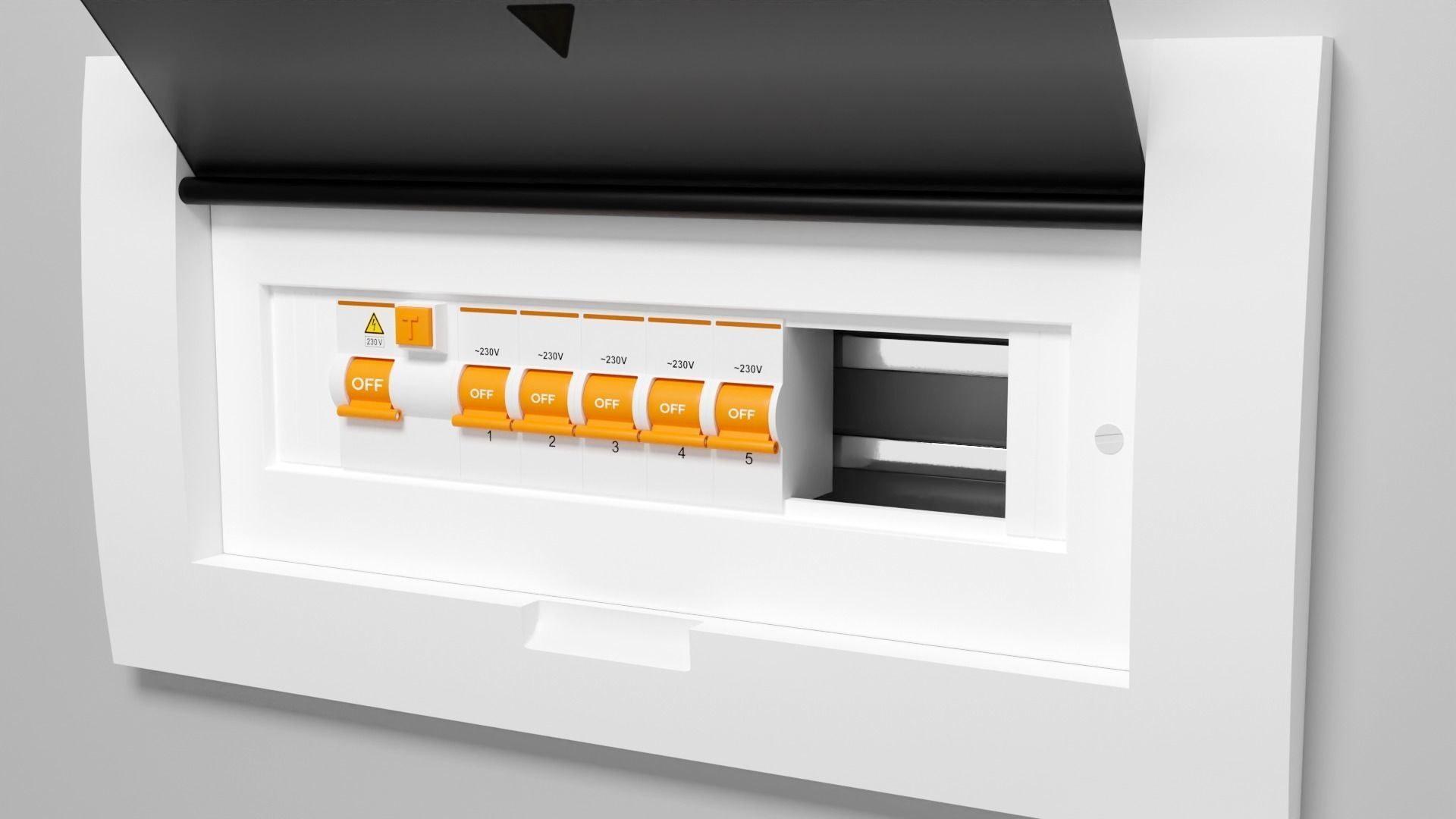 Electrical Fuse box 3D model_5
