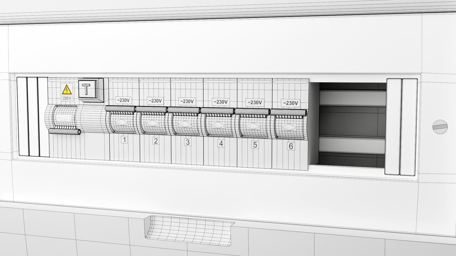 Electrical Fuse box 3D model_11