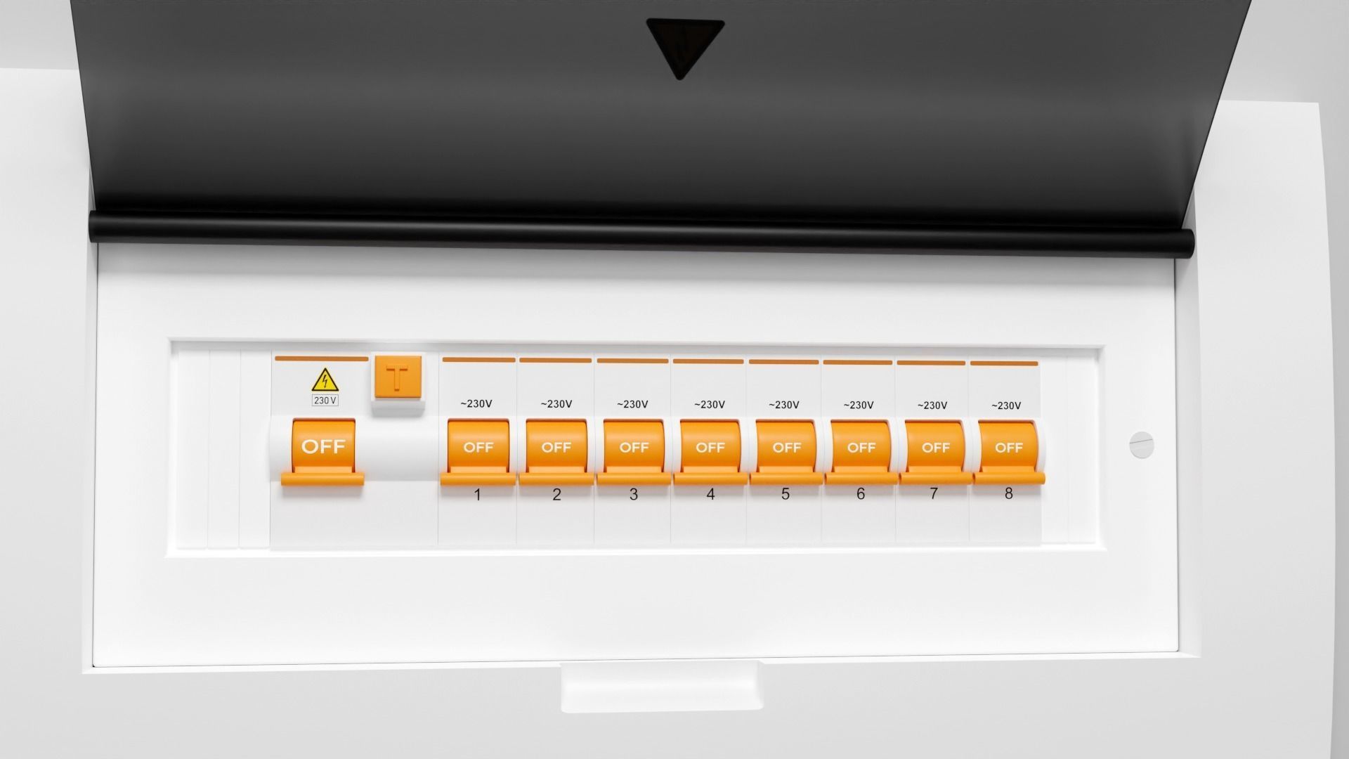 Electrical Fuse box 3D model_4