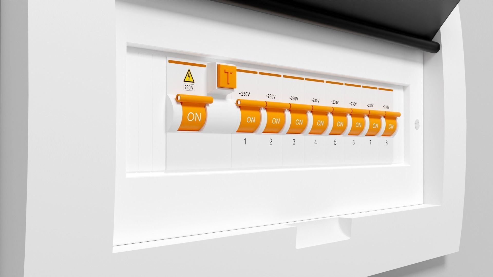 Electrical Fuse box 3D model_3