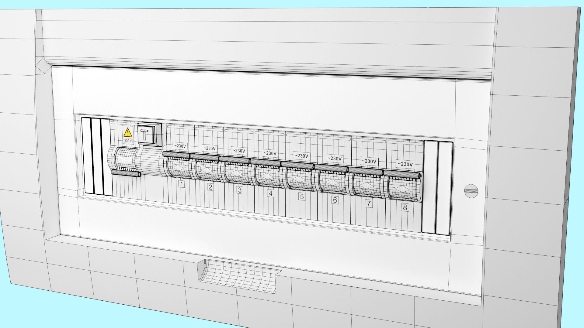 Electrical Fuse box 3D model_10