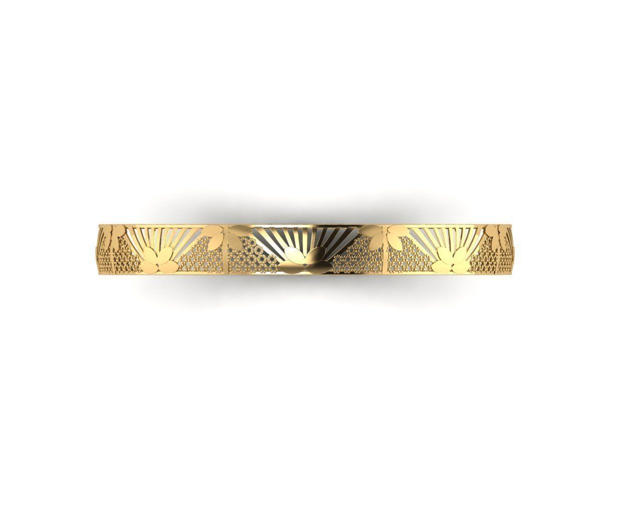 BAngle gold plated 3D print model_4