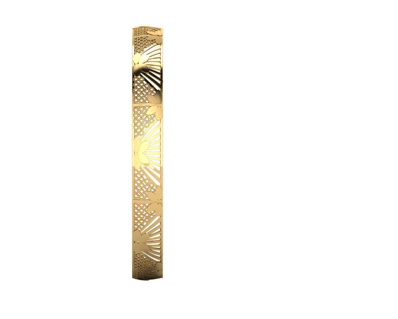 BAngle gold plated 3D print model_6