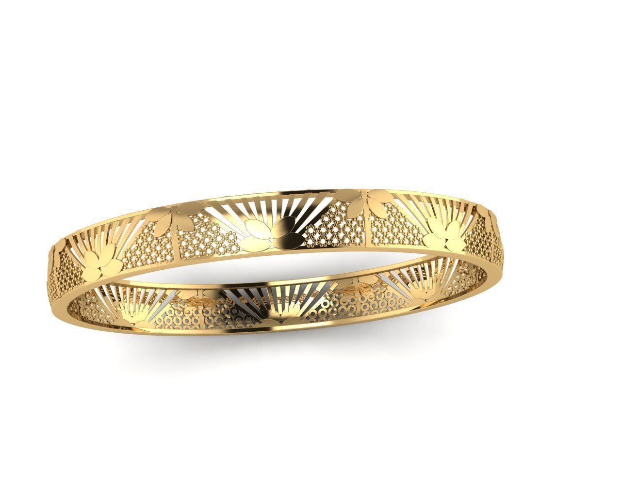 BAngle gold plated 3D print model_3