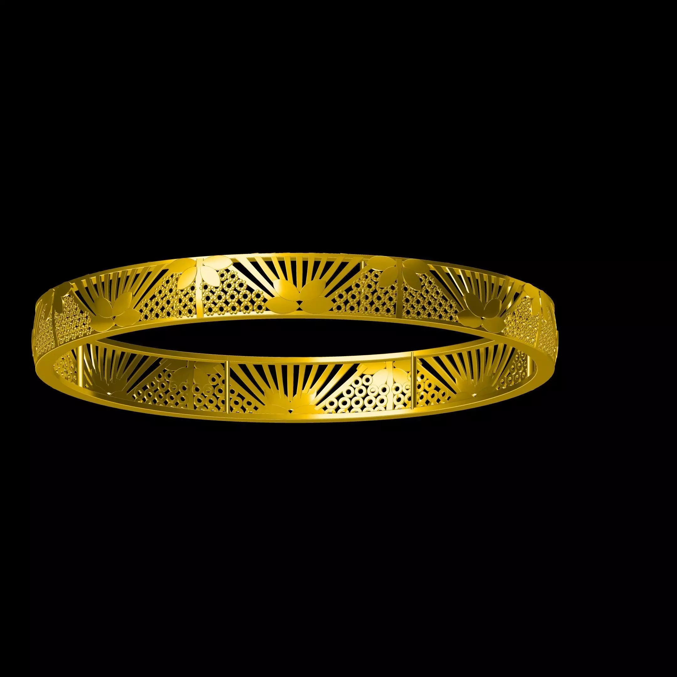 BAngle gold plated 3D print model_0