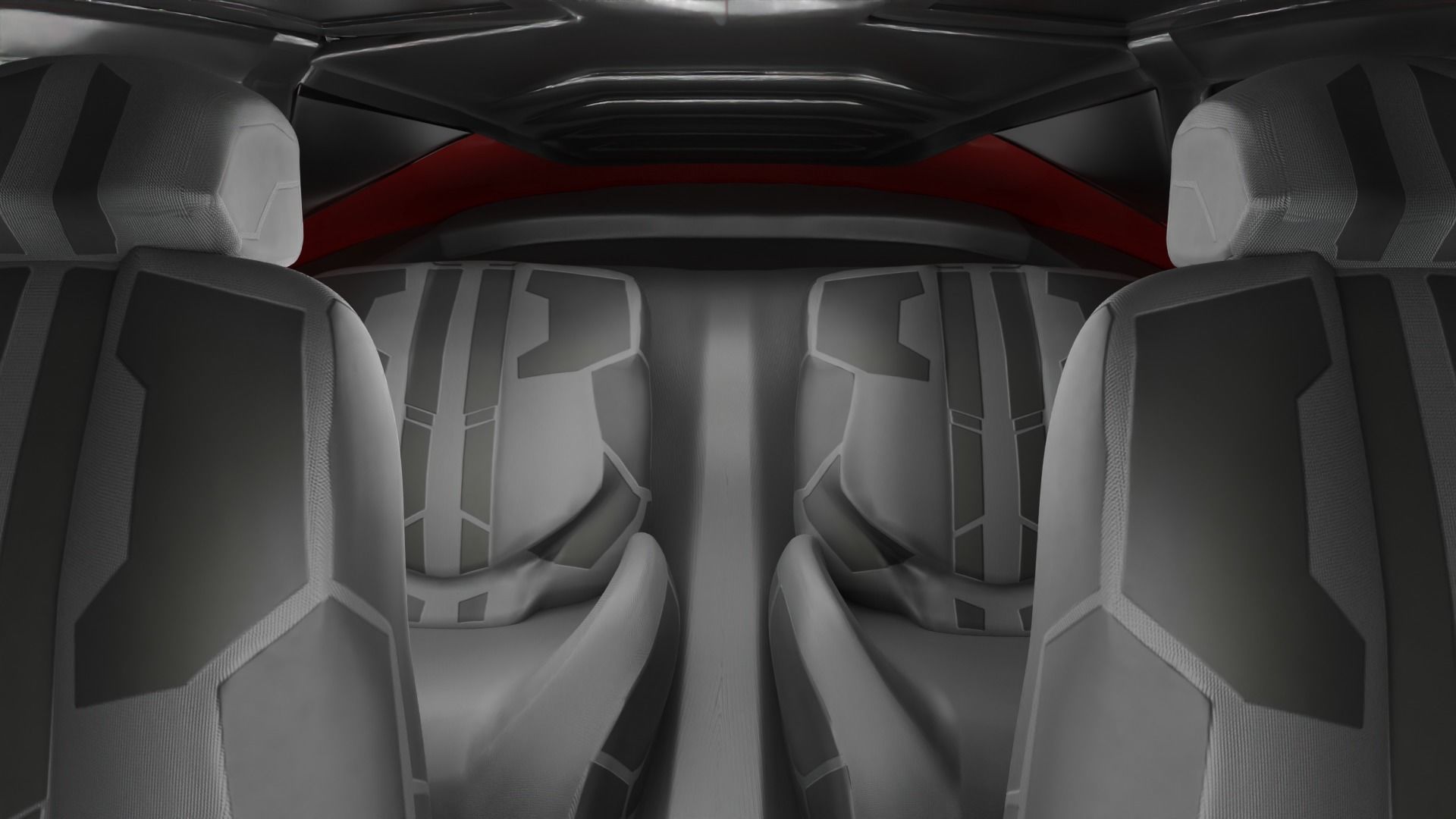 Generic Futuristic Vehicle Police Taxi Car with butterfly doors 3D model_14