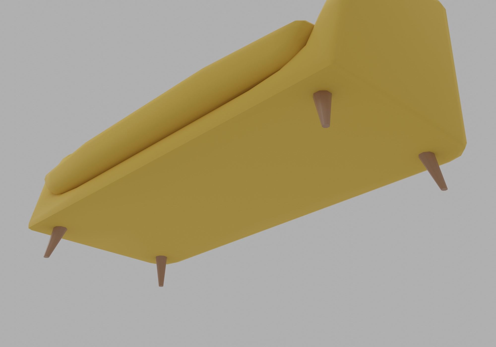 Two seater sofa Low-poly 3D model_13