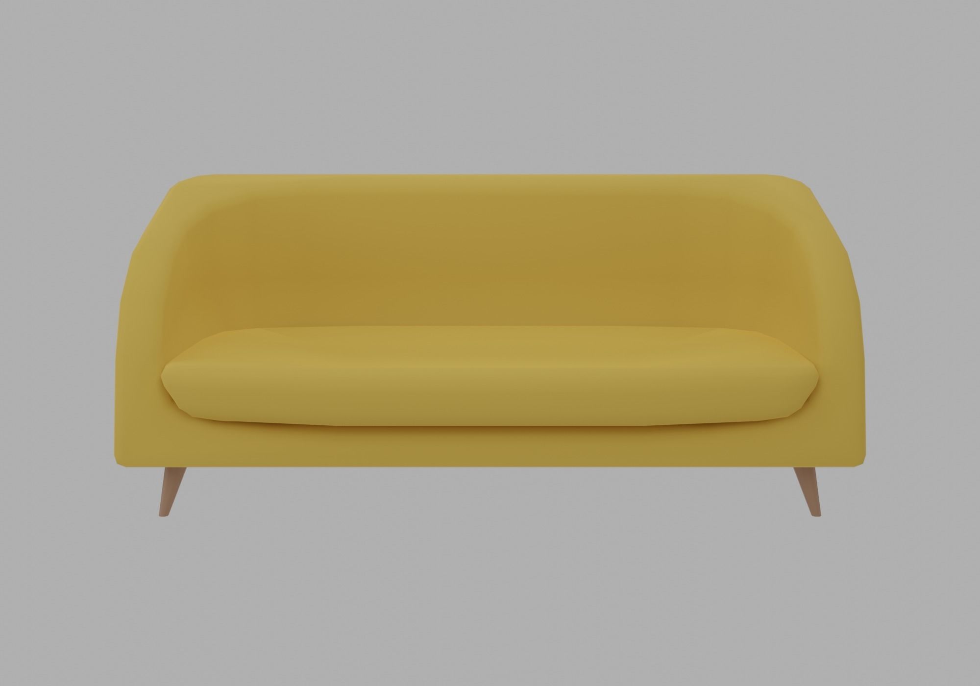Two seater sofa Low-poly 3D model_3