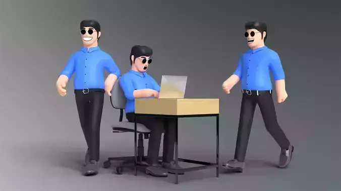 Minimal People Man Character 1004