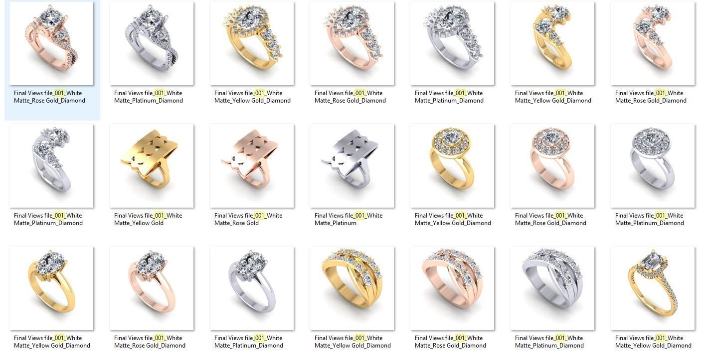 jewelicious-003 20mstl model jewelry 3d digital stl pack 3D print model_5